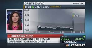 American Airlines to resume offering tickets on Orbitz