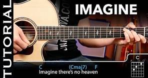 Cómo tocar IMAGINE en guitarra ( Tutorial completo acordes y ritmo)