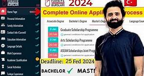 How to apply for Turkey Burslari Scholarship 2024|online Application Process | No IELTS | MBBS