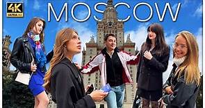 Russian Students of the Best Moscow State University. Walking Tour of Moscow Youth 4K