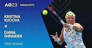 Kristina Kucova v Diana Shnaider Highlights | Australian Open 2023 First Round