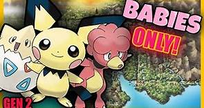 Can I Beat Pokemon Gold with ONLY BABY POKEMON? 🔴 Pokemon Challenges ► NO ITEMS IN BATTLE