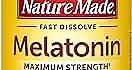 Nature Made Fast Dissolve Melatonin 10mg, Maximum Strength 100% Drug Free Sleep Aid for Adults, 45 Tablets, 45 Day Supply