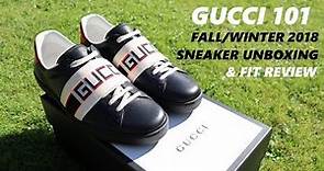 FW18 Gucci Ace Stripe Sneaker Fit Review & Unboxing