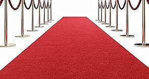 HOMBYS Extra Thick Red Carpet Runner for Events, 3x10 Feet Not Slip Red Aisle Runway Rug for Party Wedding & Special Events Decorations