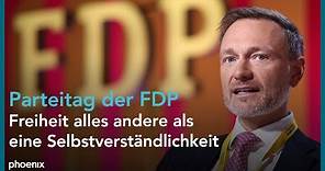 Christian Lindner beim Bundesparteitag der FDP am 21.04.23