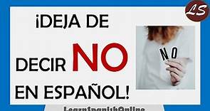 Diferentes formas de decir NO en Español - Aprender Español con Ejemplos