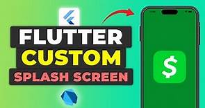 Flutter Custom Splash Screen Tutorial | Flutter Native Splash Screen Guide