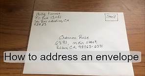How to address\ fill out an envelope