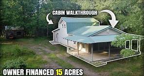 Full Cabin Walkthrough on 15 Acres! Owner Financed Land for Sale in MO (Listing Link in Description)