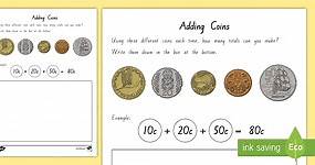 Adding Coins - New Zealand Money Worksheet