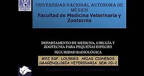 FMVZ-UNAM IMAGENOLOGÍA VETERINARIA. Protección radiológica y principios de interpretación.