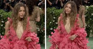 Jessica Biel looks ethereal in pink at the 2024 Met Gala
