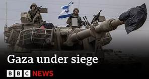 Gaza under siege as Israeli forces mass on border - BBC News