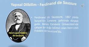 Yapısal Dilbilim (Ferdinand de Saussure)