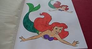 Little Mermaid coloring, Colorear Ariel la sirenita