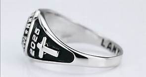 Customized Sterling Silver College Class Ring for women