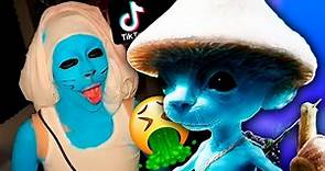 ¿Qué cosa es el GATO PITUFO maquiavélico de Tik Tok? | Blue Smurf Cat шайлушай