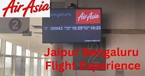 AirAsia India Jaipur to Bengaluru | Flight Experience | AirIndia Connect |AIX | I5 943