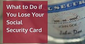 What to Do if You Lose Your Social Security Card