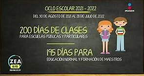 Este es el calendario oficial para el ciclo escolar 2021-2022 | Noticias con Francisco Zea