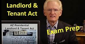 53 Landlord-Tenant Act, Property Mgt. & HOAs: Arizona Real Estate License Exam Prep
