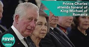 Prince Charles attends funeral of King Michael of Romania