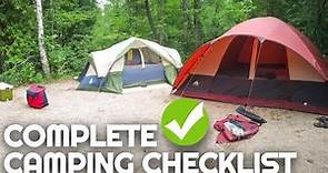 Complete Camping Checklist | Everything You Need for a Weekend of Camping | Camping for Beginners