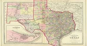 Map of Texas Counties (1890)