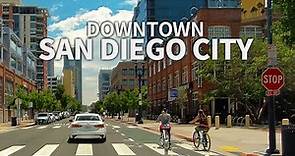 (Full Version) Driving Downtown San Diego City, California, USA