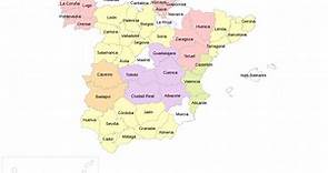 Provincias de España (listado y mapa) — Saber es práctico