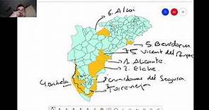 Distribución de la población en la provincia de Alicante