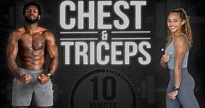 10 Minute Dumbbell Chest & Triceps Workout [Upper Body Strength]