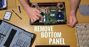 How to Remove Bottom Panel On Laptop