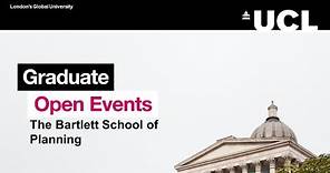 The Bartlett Graduate Open Days: The Bartlett School of Planning