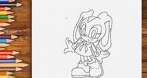 how to draw cream the rabbit characters super sonic the hedgehog full body