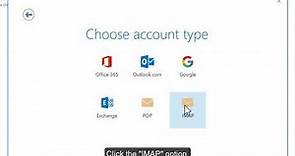 How to configure an IMAP email account in Outlook 2016?