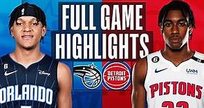 MAGIC at PISTONS | NBA FULL GAME HIGHLIGHTS | October 19, 2022