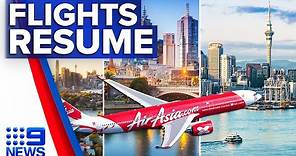 AirAsia X to recommence flights to Melbourne, Sydney, Perth and Auckland | 9 News Australia
