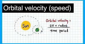 Orbital velocity (orbital speed) calculation - GCSE Physics