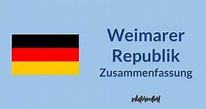 Weimarer Republik einfach erklärt! - Zusammenfassung | Zeitstrahl | Verfassung | Flagge | Abitur