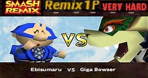Smash Remix - Classic Mode Remix 1P Gameplay with Ebisumaru (VERY HARD)