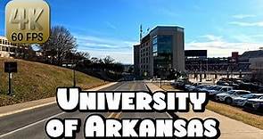 Driving Around the University of Arkansas Campus & Downtown Fayetteville in 4k Video