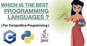 Top 3 Programming Languages for competitive programming 2021 | Competitive Programming | Hello World