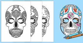 Day of the Dead Skull Mask Template