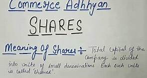 What Is Shares | Meaning of Shares | Types Of Shares | Kinds Of Shares |
