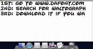 How to: get the walt disney font