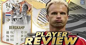 94 TROPHY TITANS ICON BERGKAMP PLAYER REVIEW! FIFA 23 Ultimate Team