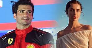Carlos Sainz celebra su victoria en la Formula 1 con su novia Rebecca Donaldson