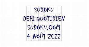 Sudoku.com - Défi Quotidien - 4 Août 2022